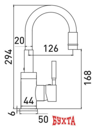 Смеситель Gross Aqua Colorflex 3241508BR