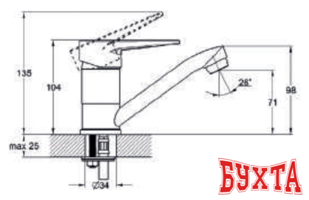 Смеситель Solone 4L-B146