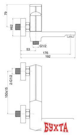 Смеситель Cersanit Wisla 63056