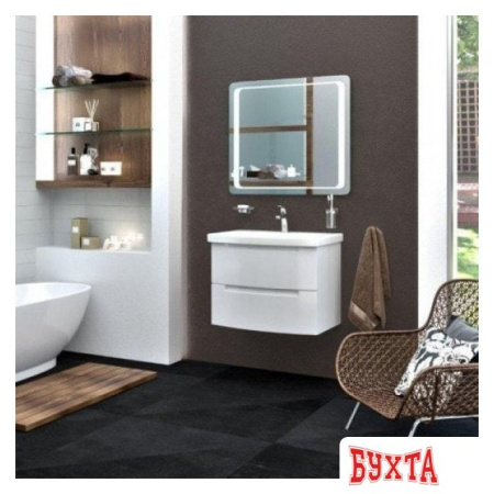 Мебель для ванных комнат Аква Родос Тумба HeadWay 80 АР0001773 с умывальником Дельта 80 (белый)