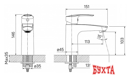 Смеситель IDDIS Ray RAYSB00i01