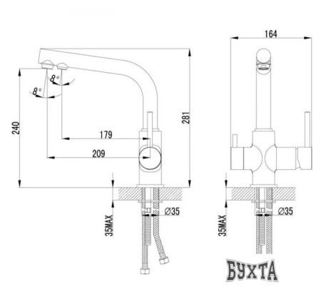 Смеситель Lemark Comfort LM3061PGS