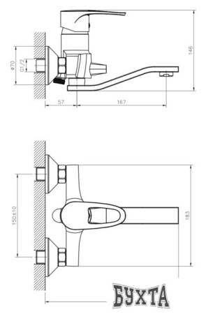 Смеситель Decoroom DR70044