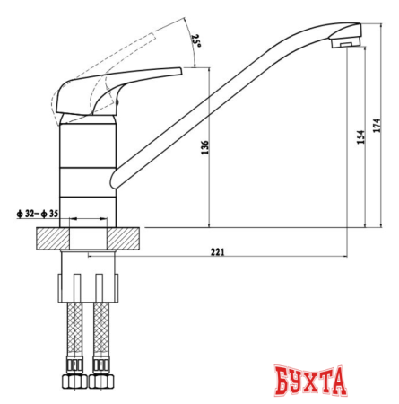 Смеситель Gross Aqua Optima 3509511C-G0146