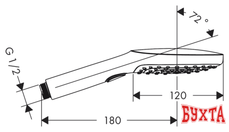 Душевая лейка Hansgrohe Raindance Select 120 Air 26520400 (хром/белый)