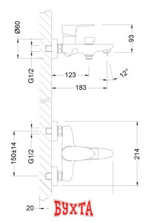 Смеситель Lemark Nero LM0214C