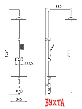 Душевая система  Lemark LM8804C