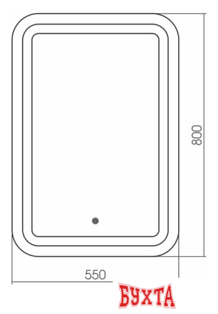 Мебель для ванных комнат Grossman Зеркало Elegans LED 55x80 555800