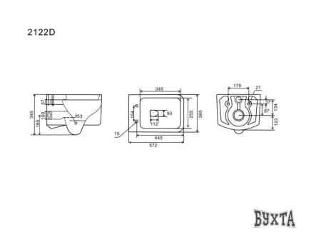 Унитаз Uptrend Accord Rimless с сиденьем микролифт