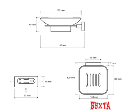 Мыльница Bemeta Niki 153108022