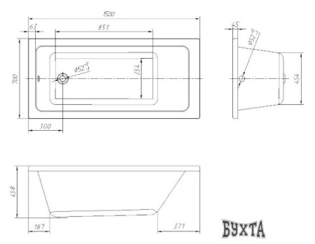 Ванна Ventospa Navaro 150x70