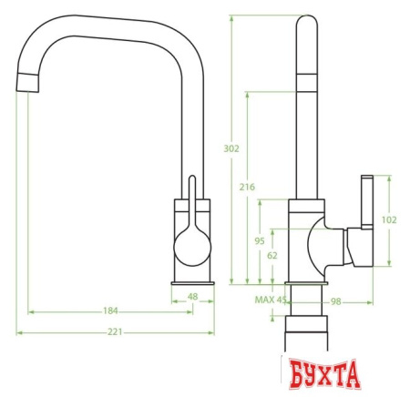 Смеситель Laveo Lena BKU 465D