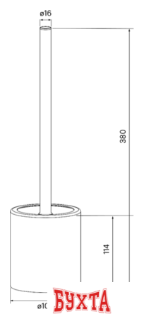 Ершик для унитаза IDDIS Optima Home BRU02POi47