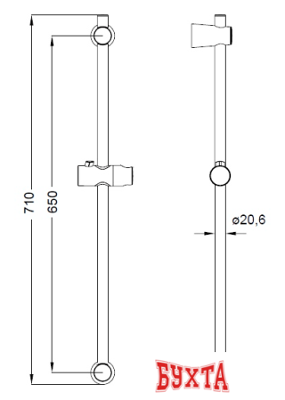 Душевая штанга IDDIS A31552