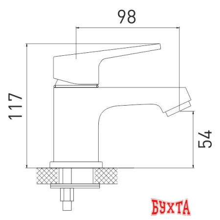 Смеситель Gross Aqua Delta 6245268С