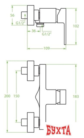 Смеситель Laveo Kvadrato BLQ 040D