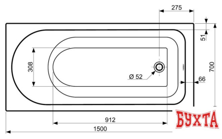 Ванны Kolo Primo 150x70