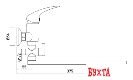 Смеситель Gross Aqua Basic 7237257С-35L(F)