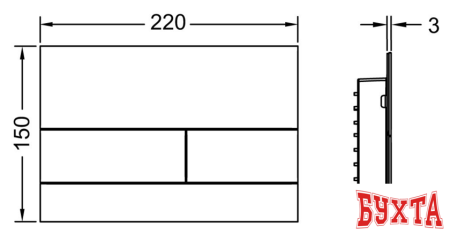 Панель смыва Tece Square II 9240832 (белый)