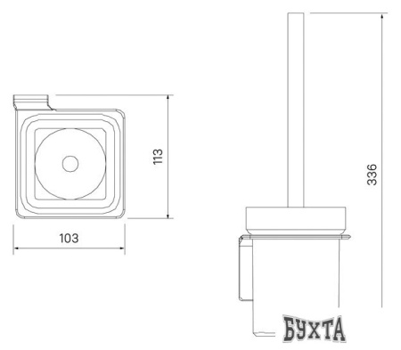 Ершик для унитаза IDDIS Slide SLIBSG0I47