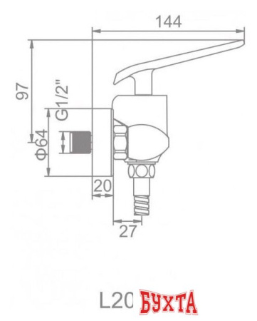 Смеситель Ledeme L2074