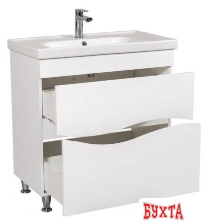 Мебель для ванных комнат Аква Родос Тумба Альфа 80 АР0002149 с умывальником Frame 80 (белый)