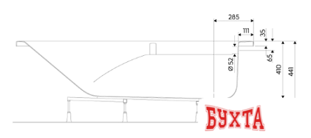 Ванна Kolo Comfort Plus 170x75 с ручками [XWP1471000]