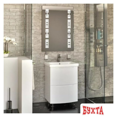 Мебель для ванных комнат Аква Родос Тумба HeadWay 60 ОР0002817 с умывальником Дельта 60 (Белый)