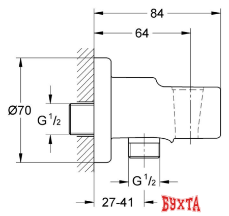 Шланговое подключение Grohe Relexa 28628000