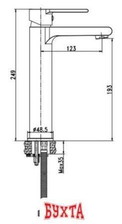 Смеситель Cersanit Brasco S951-230