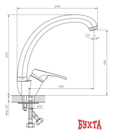 Смеситель Decoroom DR21021