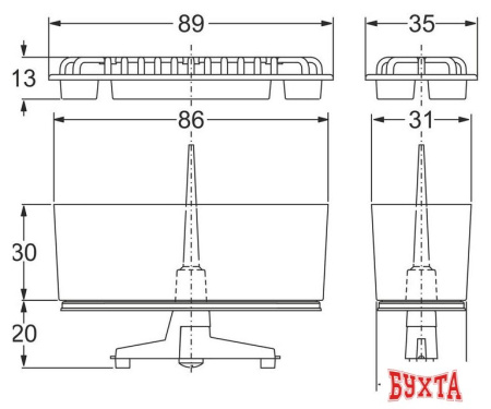 Трап/канал Bonomini L85 6822AR85B4