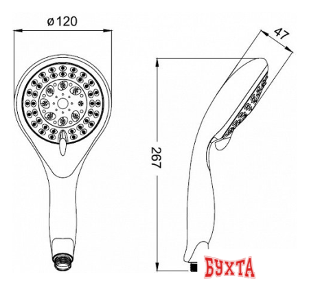 Душевая лейка IDDIS A10161