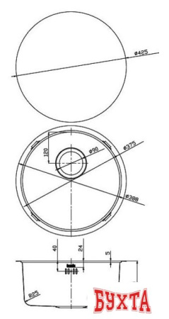 Кухонная мойка IDDIS Edifice EDI42B0i77