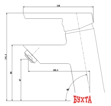 Смеситель Esko London LD 26