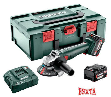 Угловая шлифмашина Metabo W 18 L 9-125 602249650 (с 2-мя АКБ 5.2 А•ч, кейс)