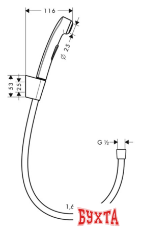 Гигиенический душ Hansgrohe Гигиенический душ [32128000]