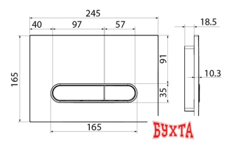 Панель смыва IDDIS Unifix UNI70M0i77 (хром)