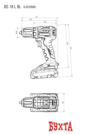 Дрель-шуруповерт Metabo BS 18 L BL 602326840 (без АКБ, кейс)