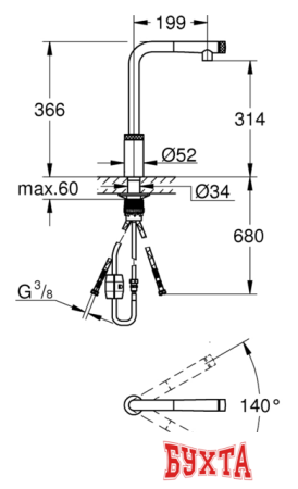 Смеситель Grohe Minta Smartcontrol 31613000 (хром)