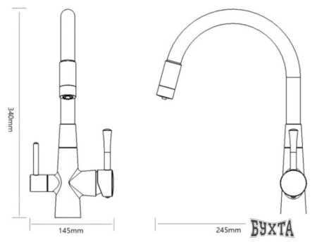 Смеситель Savol S-L1806H-01