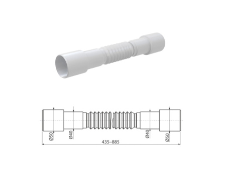 Слив (гофра) Alcaplast A720 50/40x40/50