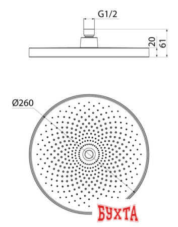 Верхний душ IDDIS SpaHome SPA26CPi64