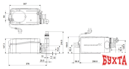 Канализационная установка Grundfos Sololift2 D-2