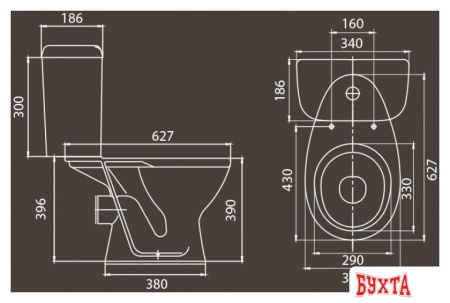 Унитаз Santeri Pro 1.P215.5.S00.00B.F