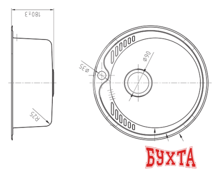 Кухонная мойка IDDIS Suno SUN49S0i77