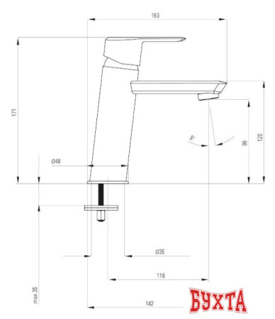 Смеситель Deante Arnika BQA 021K