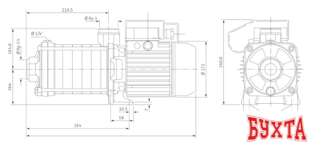 Самовсасывающий насос Wilo Economy MHIL 506N (3~400 В)