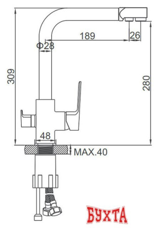 Смеситель Ledeme L4080B-3