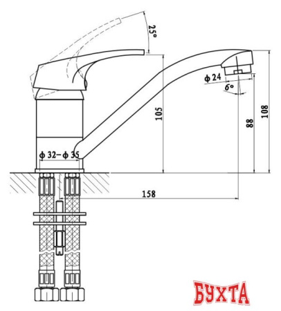 Смеситель Gross Aqua Base 3210258C-G0109